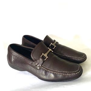 Salvatore Ferragamo Mens Gancini Bit Leather Driving Moc 10EE